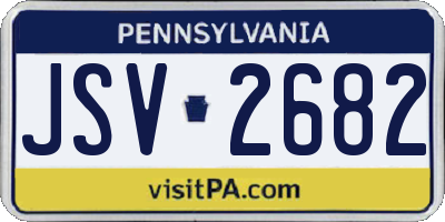PA license plate JSV2682