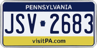PA license plate JSV2683