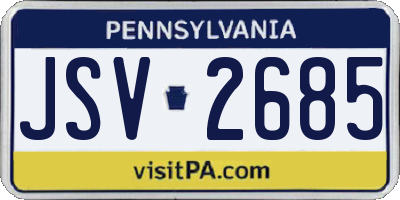 PA license plate JSV2685