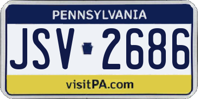 PA license plate JSV2686