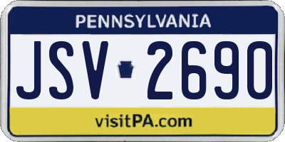 PA license plate JSV2690