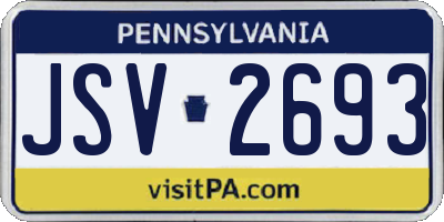 PA license plate JSV2693