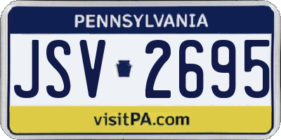 PA license plate JSV2695