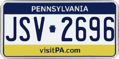 PA license plate JSV2696