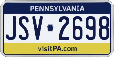 PA license plate JSV2698