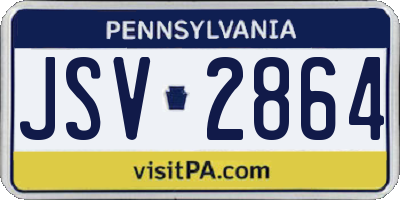 PA license plate JSV2864