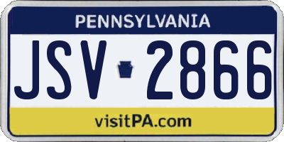 PA license plate JSV2866