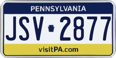 PA license plate JSV2877