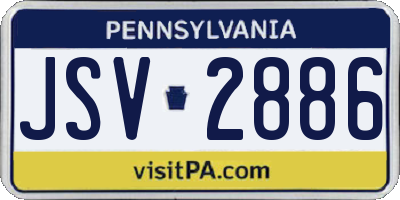 PA license plate JSV2886