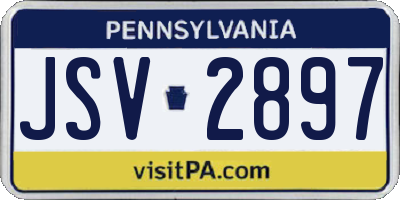 PA license plate JSV2897
