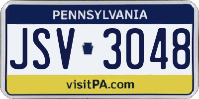 PA license plate JSV3048