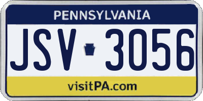 PA license plate JSV3056