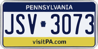 PA license plate JSV3073