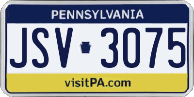 PA license plate JSV3075