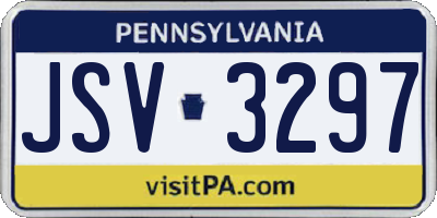 PA license plate JSV3297