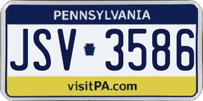 PA license plate JSV3586