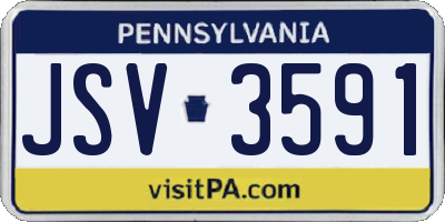 PA license plate JSV3591