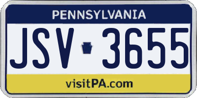 PA license plate JSV3655