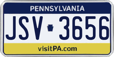 PA license plate JSV3656