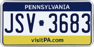 PA license plate JSV3683