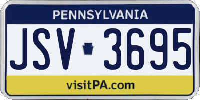 PA license plate JSV3695