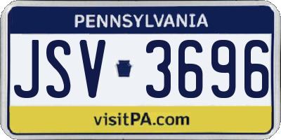 PA license plate JSV3696