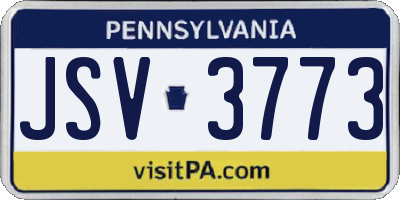 PA license plate JSV3773
