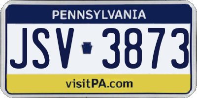 PA license plate JSV3873