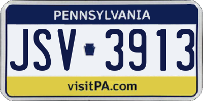 PA license plate JSV3913