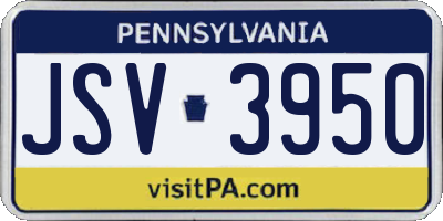 PA license plate JSV3950