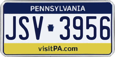 PA license plate JSV3956