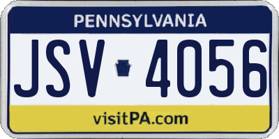 PA license plate JSV4056