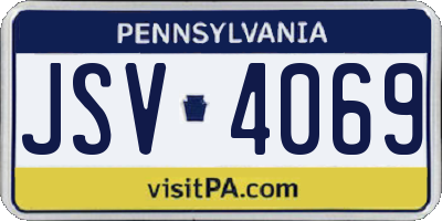 PA license plate JSV4069