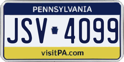 PA license plate JSV4099