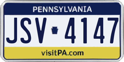 PA license plate JSV4147
