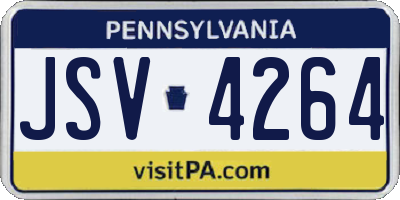 PA license plate JSV4264