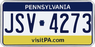 PA license plate JSV4273