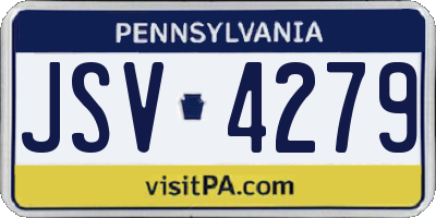 PA license plate JSV4279