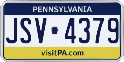 PA license plate JSV4379