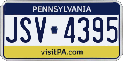 PA license plate JSV4395