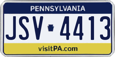 PA license plate JSV4413