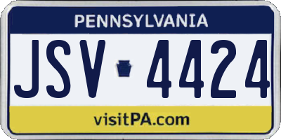 PA license plate JSV4424