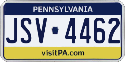 PA license plate JSV4462