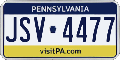 PA license plate JSV4477