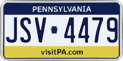 PA license plate JSV4479