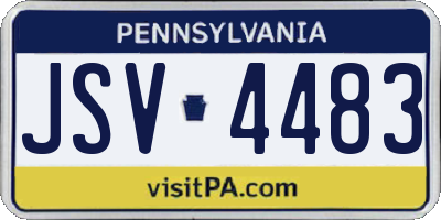 PA license plate JSV4483