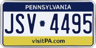 PA license plate JSV4495