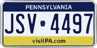 PA license plate JSV4497