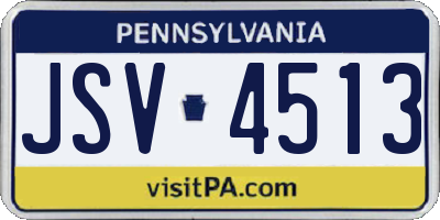 PA license plate JSV4513