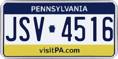 PA license plate JSV4516